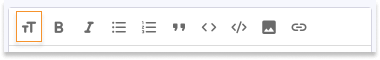 Various symbols are displayed that can be used to apply Markdown in the text.